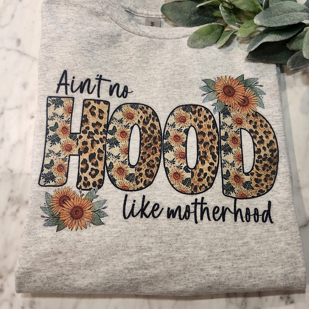 Motherhood shirt floral sunflower humor funny no hood like motherhood mom mama